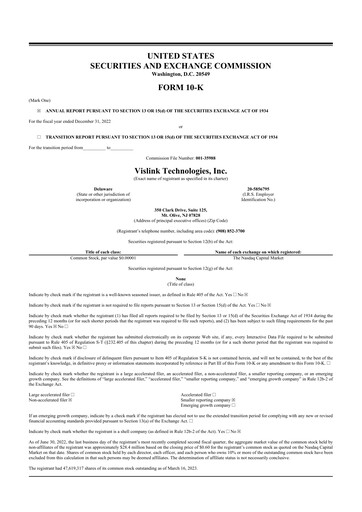 Thumbnail Vislink Technologies
 10-K Annual Report 2022