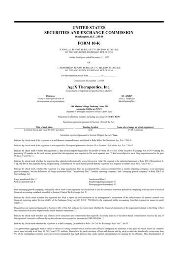 Thumbnail Serina Therapeutics 10-K Annual Report 2022