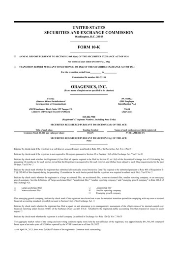 Thumbnail Oragenics 10-K Annual Report 2022