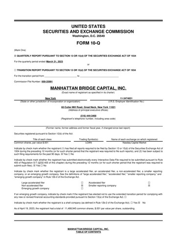 Vorschaubild Manhattan Bridge Capital
 10-Q Quartalsbericht 2023 