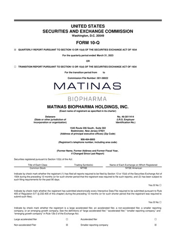 Thumbnail Matinas BioPharma 10-Q Quarterly Report FY2023 