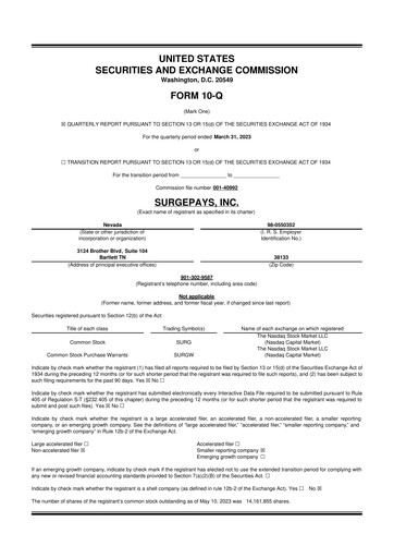 Thumbnail SurgePays 10-Q Quarterly Report FY2023 