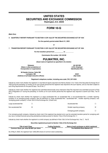 Thumbnail Pulmatrix 10-Q Quarterly Report FY2023 