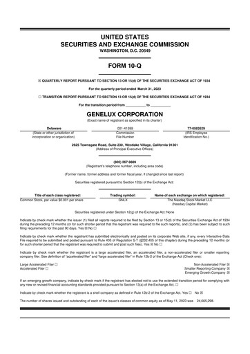 Thumbnail Genelux 10-Q Quarterly Report FY2023 