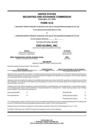 Thumbnail CISO Global 10-Q Quarterly Report FY2023 