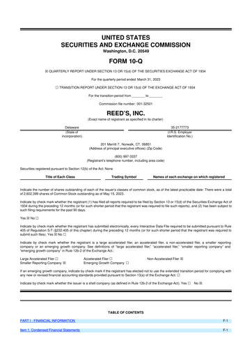 Thumbnail Reed's, Inc. 10-Q Quarterly Report FY2023 