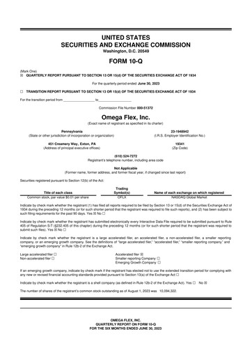 Thumbnail Omega Flex 10-Q Quarterly Report FY2023 