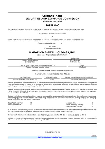 Vorschaubild MARA Holdings
 10-Q Quartalsbericht 2023 