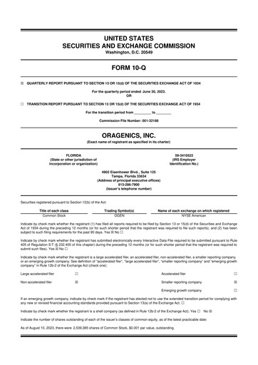 Thumbnail Oragenics 10-Q Quarterly Report FY2023 