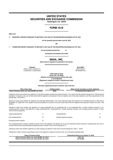 Thumbnail Snail Inc 10-Q Quarterly Report FY2023 