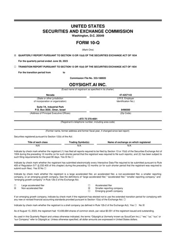Thumbnail Odysight.ai 10-Q Quarterly Report FY2023 