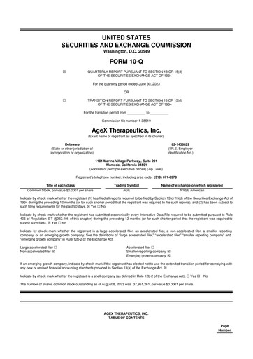 Miniature Serina Therapeutics 10-Q Rapport trimestriel 2023 
