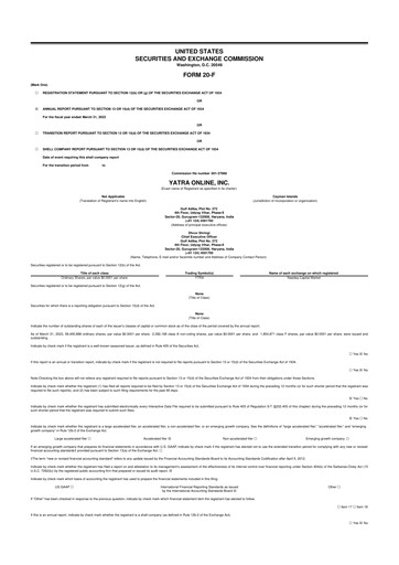 Thumbnail Yatra 20-F Annual Report 2023