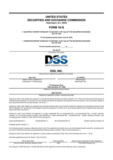 Thumbnail DSS, Inc. (Document Security Systems) 10-Q Quarterly Report FY2023 