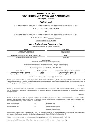Vorschaubild TON Strategy Co. 10-Q Quartalsbericht 2023 