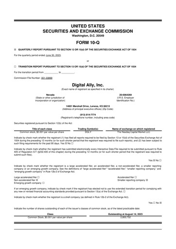 Thumbnail Digital Ally 10-Q Quarterly Report FY2023 