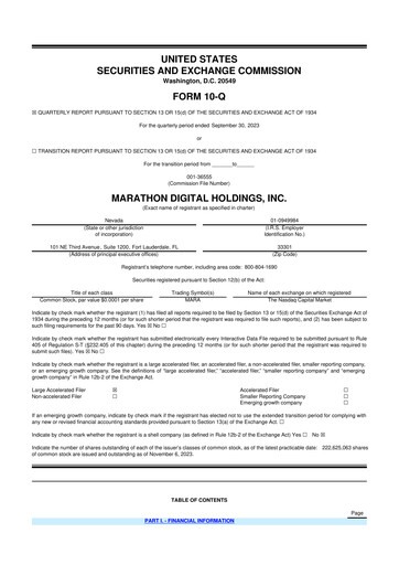 Vorschaubild MARA Holdings
 10-Q Quartalsbericht 2023 