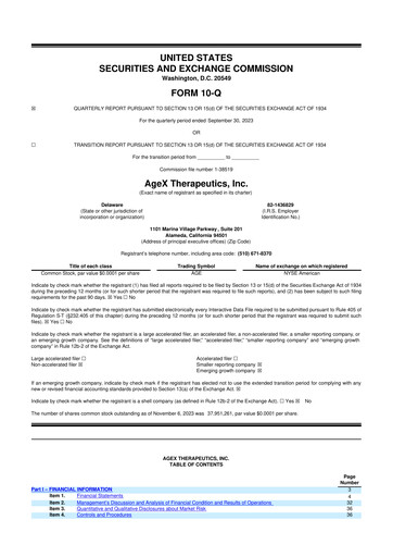 Miniature Serina Therapeutics 10-Q Rapport trimestriel 2023 