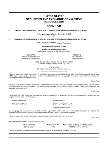 Thumbnail The InterGroup Corporation 10-Q Quarterly Report FY2024 