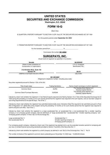 Thumbnail SurgePays 10-Q Quarterly Report FY2023 