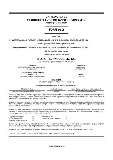 Thumbnail BioSig Technologies
 10-Q Quarterly Report FY2023 
