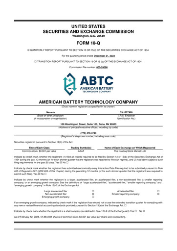 Vorschaubild American Battery Technology Company 10-Q Quartalsbericht 2024 