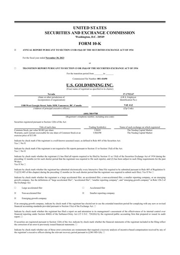 Thumbnail U.S. GoldMining 10-K Annual Report 2023