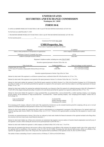 Thumbnail UMH Properties 10-K Annual Report 2023