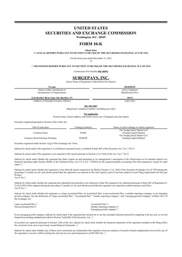 Thumbnail SurgePays 10-K Annual Report 2023