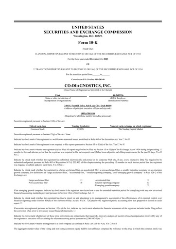 Thumbnail Co-Diagnostics
 10-K Annual Report 2023