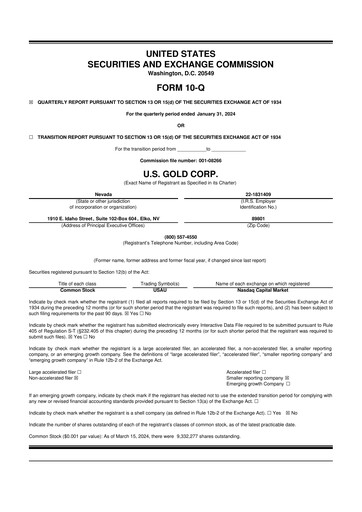 Thumbnail U.S. Gold Corp 10-Q Quarterly Report FY2024 