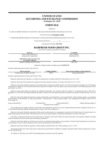 Thumbnail Barfresh Food Group 10-K Annual Report 2023