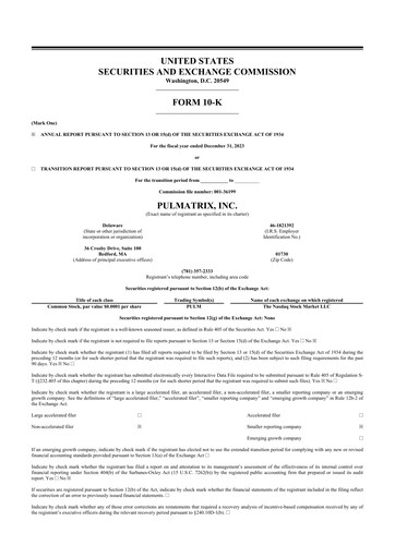 Thumbnail Pulmatrix 10-K Annual Report 2023