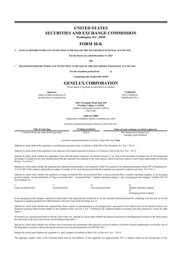 Thumbnail Genelux 10-K Annual Report 2023