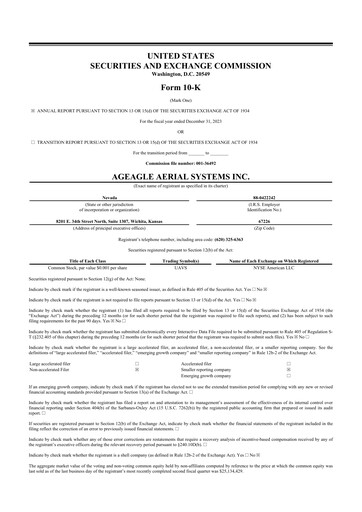 Thumbnail AgEagle Aerial Systems
 10-K Annual Report 2023