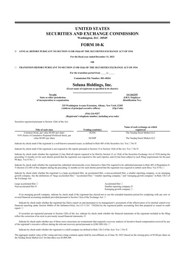 Vorschaubild Soluna Holdings 10-K Jahresbericht 2023