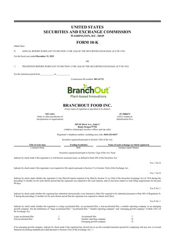 Thumbnail BranchOut Food 10-K Annual Report 2023