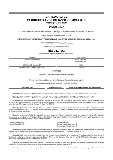 Thumbnail Reed's, Inc. 10-K Annual Report 2023