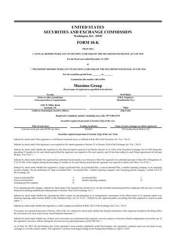 Thumbnail Massimo Motor 10-K Annual Report 2023