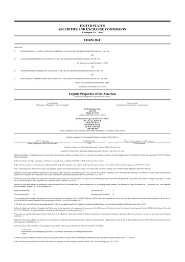 Miniature Logistic Properties of the Americas 20-F Rapport annuel 2023