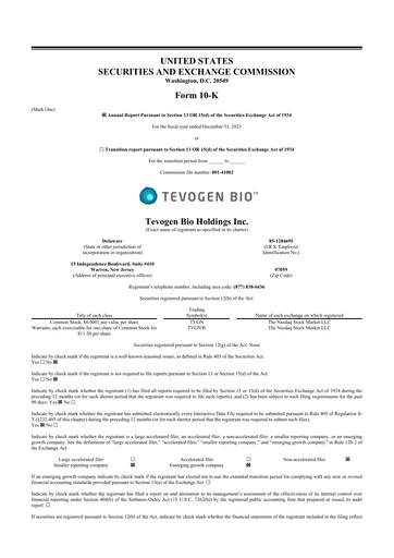 Thumbnail Tevogen Bio 10-K Annual Report 2023