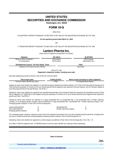 Thumbnail Lantern Pharma 10-Q Quarterly Report FY2024 