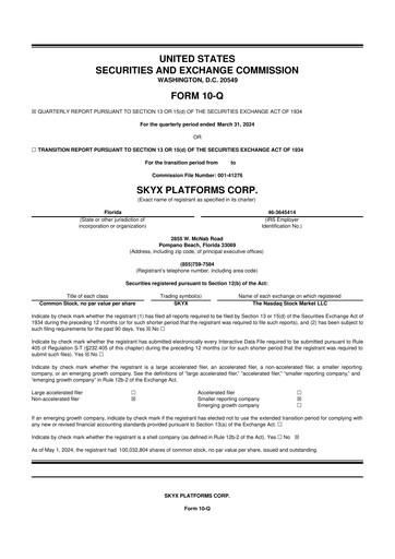 Thumbnail SKYX Platforms 10-Q Quarterly Report FY2024 