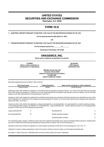 Thumbnail Oragenics 10-Q Quarterly Report FY2024 