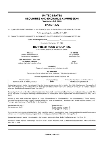Thumbnail Barfresh Food Group 10-Q Quarterly Report FY2024 