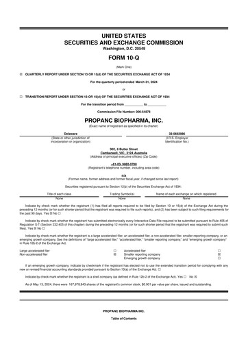 Thumbnail Propanc Biopharma 10-Q Quarterly Report FY2024 