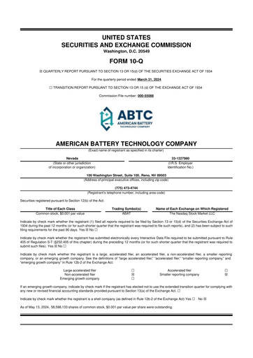 Vorschaubild American Battery Technology Company 10-Q Quartalsbericht 2024 