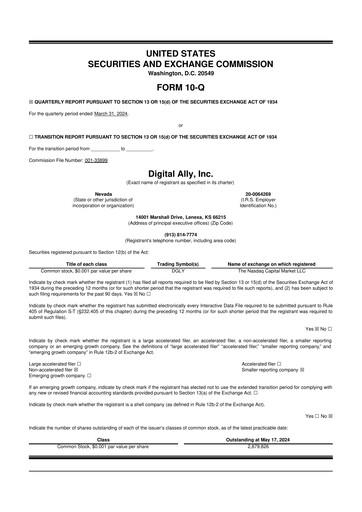 Thumbnail Digital Ally 10-Q Quarterly Report FY2024 