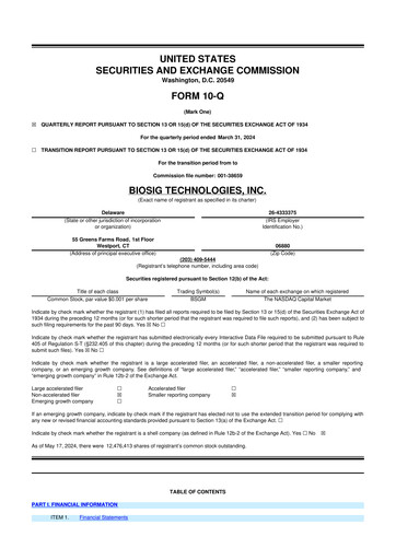 Thumbnail BioSig Technologies
 10-Q Quarterly Report FY2024 