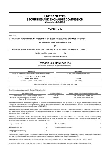 Thumbnail Tevogen Bio 10-Q Quarterly Report FY2024 